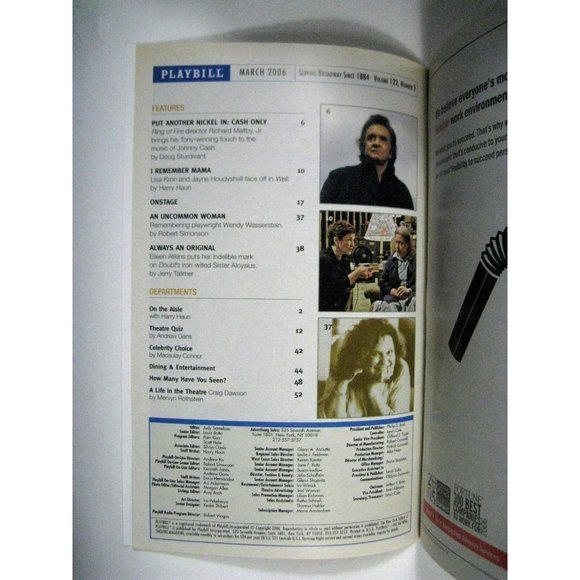 Forbidden Broadway Playbill 2006 47th Street Theatre Ticket Special Victims Unit - Picture 9 of 10